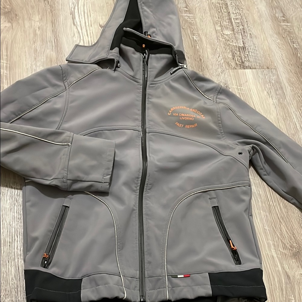 Gray Hooded Men's Jacket